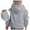 Grey, variant on SUXIAN Childrens Custom DIY Long Sleeve Hoodie for Boys and Girls Casual Loose Sport Wear White 5-6 Years