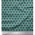 thumbnail image 1 of Soimoi Polyester Crepe Fabric Floral & Flying Swan Block Print Fabric by Yard 52 Inch Wide, 1 of 1