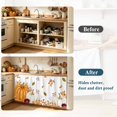thumbnail image 3 of Orange White Pumpkin Fall Oven Skirt Curtain for Kitchen Decor 28"x35", Thanksgiving Autumn Leaves Self Adhesive Stove Curtains Skirt Cabinet Curtains for Bathroom Laundry Room, 3 of 8