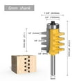 thumbnail image 2 of T-Slot Finger Joint Router Bit 1/2 Inch 1/4 Inch 6mm 8mm Shank Reversible for Woodworking Cutting, 2 of 9