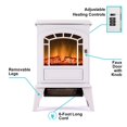 thumbnail image 6 of e-Flame USA Aspen Freestanding Electric Fireplace Stove - 3-D Log and Fire Effect (White), 6 of 9