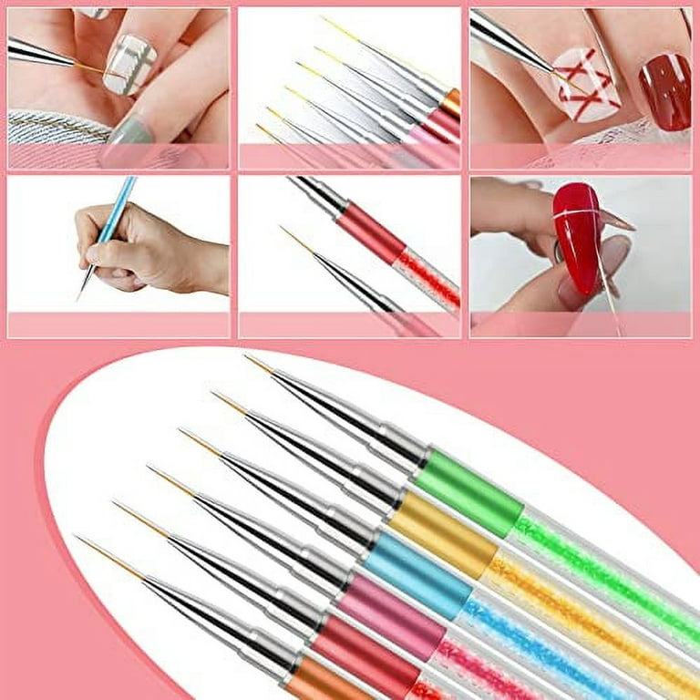 Artdone Nail Art Brushes Set,6PCS Nail Art Liner Brushes For Gel Nail –  k-beautyvelvet