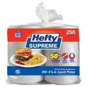 Hefty Supreme 8 7/8 inch Foam Plates, 250ct