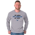 thumbnail image 5 of US Air Force Hero Airman Wife Men's Long Sleeve Tee T Shirt Brisco Brands X, 5 of 6