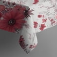 thumbnail image 5 of Pioneer Flower Floral Print Pattern Square Tablecloth,Waterproof Square Table Cover,Wipeable Spillproof Washable Table Cover for Home Kitchen Party Decor 42"X42"(107x107cm), 5 of 6
