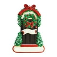 thumbnail image 5 of Personalized Black Door with Christmas Wreath Ornament - Housewarming Gifts for New House, 5 of 10