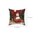 thumbnail image 3 of Seyotauo Snowman Pillow Covers Winter Snowflakes Santa Christmas Decorative Throw Couch Pillowcases Cotton Linen Double Sided 18x18 Inches Xmas Trees Holiday Indoor Outdoor Cuchion Covers, 3 of 6