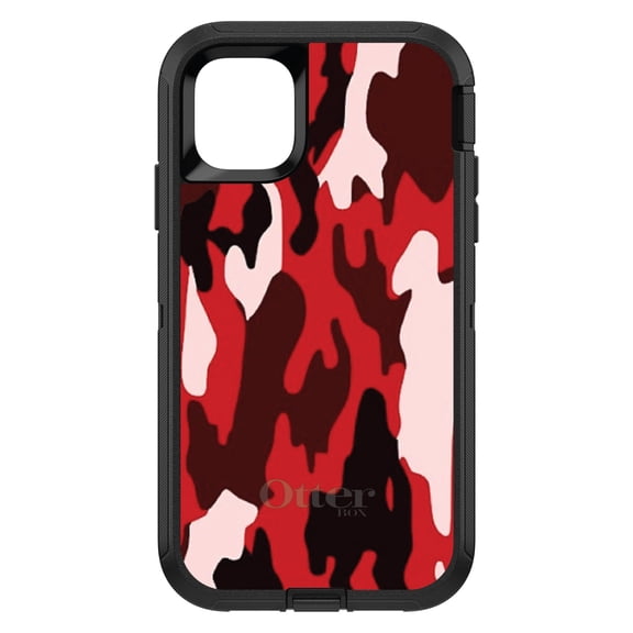 DistinctInk OtterBox Defender Custom Case for Apple iPhone 15 (6.1" Screen) - Camouflage Pattern - Wireless Charging Compatible