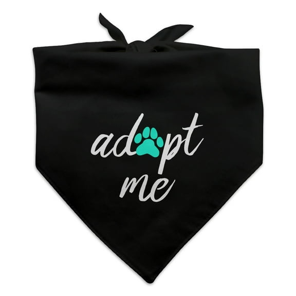 Adopt Me Paw Print Dog Pet Bandana - Black