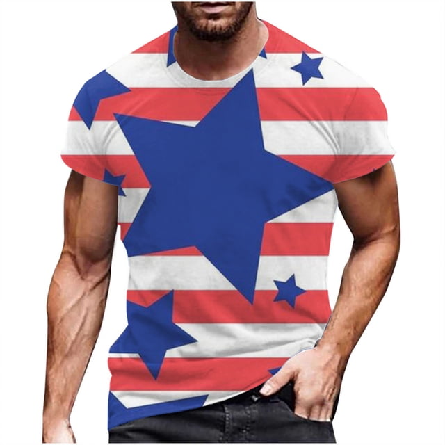 Birdeem Mode Hommes T-Shirt Décontracté à Manches Courtes Col Rond Imprimé Blouse