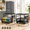 Black Outlet, variant on 21x21 Inch Mini Fridge Stand, Black Heavy Duty Cart with Lockable Wheels for Home Office Dorm