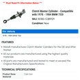 thumbnail image 2 of Clutch Master Cylinder - Compatible with 1978 - 1984 BMW 733i 1979 1980 1981 1982 1983, 2 of 2