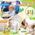thumbnail image 3 of AmzDoer Fidget Popper Sensory Toys, 3PC Caterpillar/Bus/Crocodile Pop it Fidget Toys Airplane Travel Toys for Toddlers 1-3 Year Girls Boys, 3 of 5