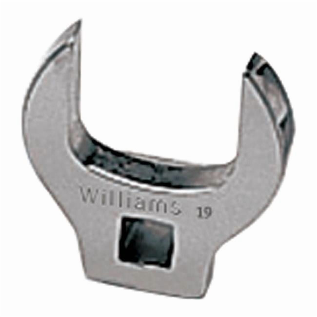 Williams Tools B3193519 0.375 in. Drive Open End Crowfoot Wrench - 22 mm Opening Size - Chrome