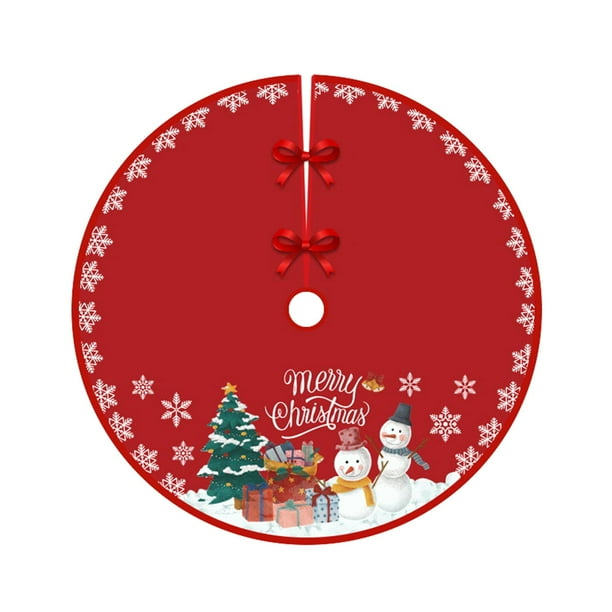 Falda para árbol de Navidad de 90 cm de diámetro, tapete para árbol de fiesta, suministros navideños, árbol de Navidad Estilo D