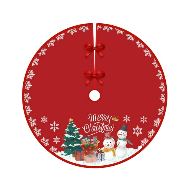 Cubierta de base para falda de árbol de Navidad de 90 cm, decoración navideña, falda para árbol de Navidad Estilo D