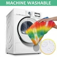 thumbnail image 6 of Colorful Rainbow Tie Dye Spiral Pattern Square Tablecloth,Waterproof Square Table Cover,Wipeable Spillproof Washable Table Cover for Home Kitchen Party Decor 42"X42"(107x107cm), 6 of 6