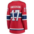 thumbnail image 3 of Women's Fanatics Josh Anderson Red Montreal Canadiens Breakaway Player Jersey, 3 of 3