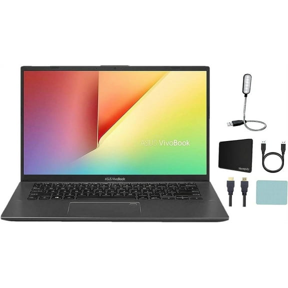 ASUS VivoBook 14-inch FHD 1080p Laptop PC, AMD Ryzen 7 3700U, 12GB DDR4, 512GB PCIe SSD, Fingerprint Reader, Backlit Keyboard, AMD Radeon RX Vega 10 Graphics, Windows 10 Home