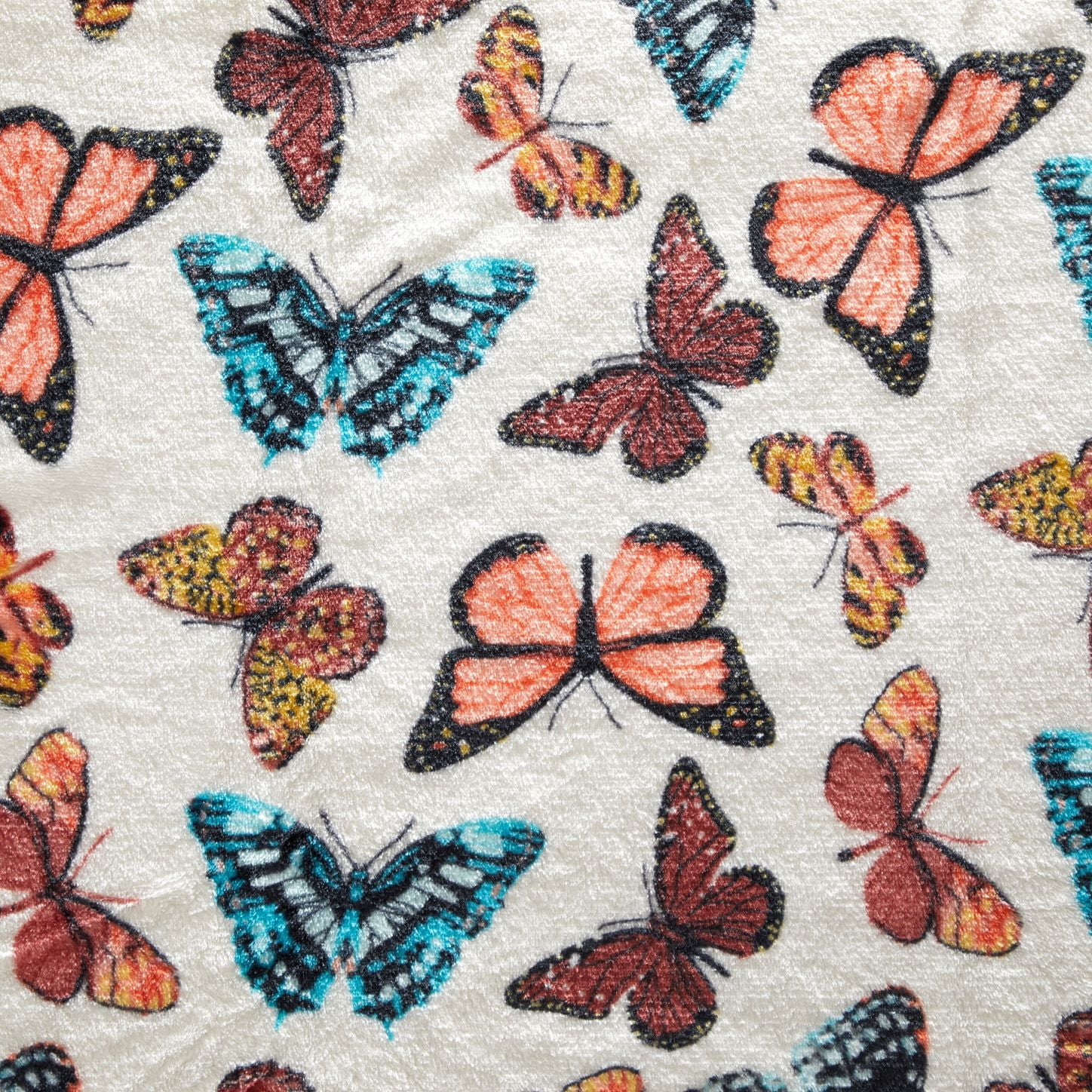 Mainstays Plush Throw with 25% Recycled Polyester, 50" x 60", Butterfly
