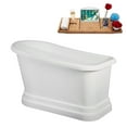 thumbnail image 2 of 59" Streamline B-444-186-GLD Soaking Freestanding Tub and Tray With Internal Drain in Polished Gold, 2 of 10