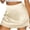 Beige, variant on Dianli Mini Skirt Party Skort High Waisted Satin Face Zipper Lined A Line Mini Skirt With Inner Lining High Rise Zip Closure Sleek Day To Night Party Mini Skirt
