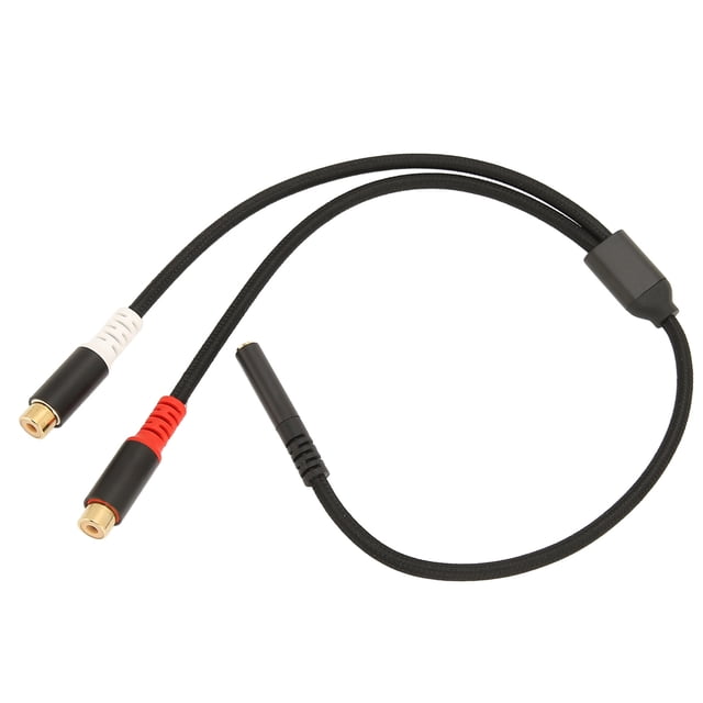 Cable hembra de 3,5mm a 2 RCA hembra, transferencia de 2 vías, Cable divisor RCA Y estéreo HiFi chapado en oro de 24K para IPhone MP3