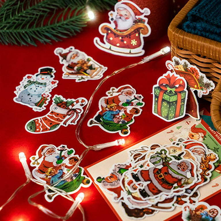 Christmas Santa Claus And Snowman Wall Stickers Winter - Temu