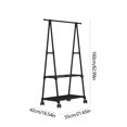 thumbnail image 3 of Freestanding Corner Coat Rack with 2 Shelves, Entryway Storage Organizer, Black, 3 of 9