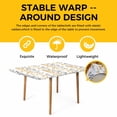 thumbnail image 4 of Yellow Grey Botanical Table Cloths for 3 Foot Rectangle Tables, Spring Floral Summer Farmhouse Patio Waterproof Elastic Fitted Tablecloths, Washable Rectangular Table Cover for Camping, 4 of 8