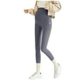 thumbnail image 2 of Women's Maternity Leggings Over The Belly Pregnancy Yoga Pants Active Wear Workout Leggings Gray L, 2 of 6