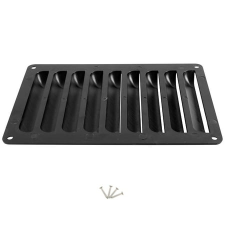 Air Vent Grille - Air Vent for RV Camper - RV Grille Vent Panel  RV Air Outlet Grill Panel M5 ABS Black Universal Accessories for Yacht Bus Features: 1. Grille vent panel increases the air outlet  which is more conducive to air replacement and keeps the air fresh in the car. 2. Use black to avoid looking dirty. 3. Replacement of damaged or old motorhome bus yacht vent panels. Specification: Product name: RV Grille Vent Panel Material: ABS Weight: about 111g Product size: about 21.4*14.9CM/ 8.42*5.86inch Product color: black Screw hole diameter: M5 Applications: At the vents of RVs  yachts  buses or other modified vehicles Tips: Before purchasing  please carefully check the model that the product is suitable for to prevent the phenomenon of incompatibility in the later stage. Packing List: Grille Vent Panel*1 Screw*4 Note: Due to the lighting effects and shooting angles  there is a color difference in the product  please understand. Due to manual measurement  there is a tolerance in the product size.