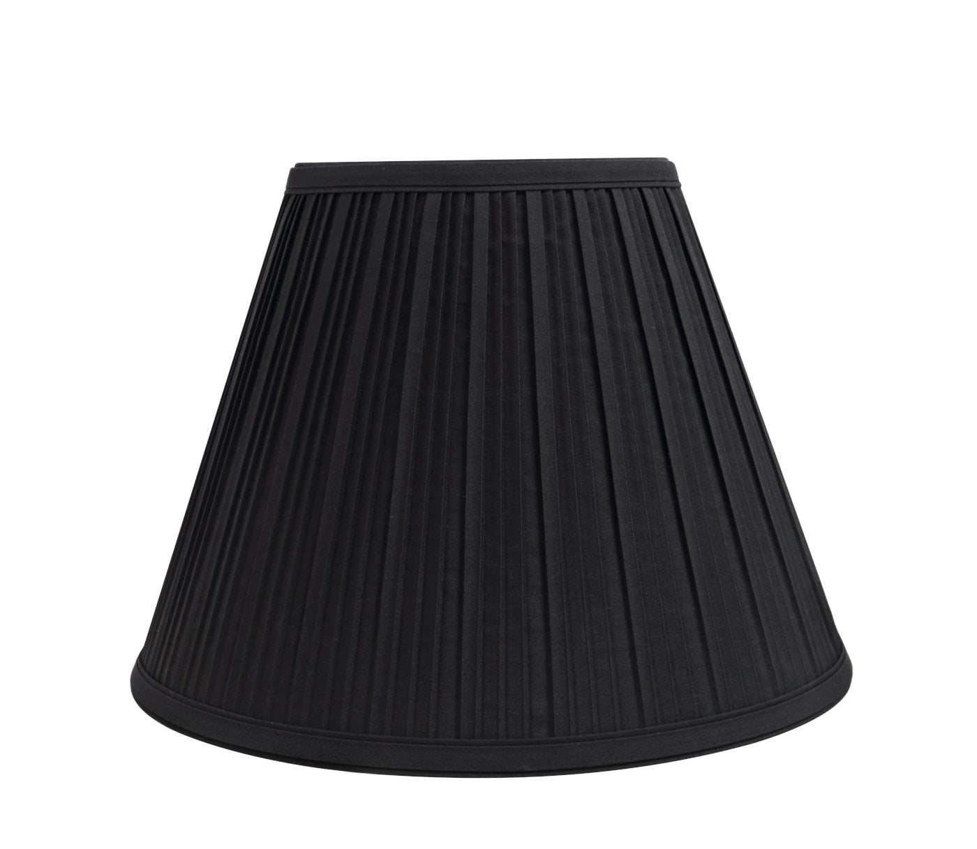 Aspen Creative 59102 Transitional Pleated Empire Shape UNO Construction Lamp Shade in Black, 10" wide (5" x 10" x 8")