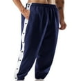 thumbnail image 2 of Adult Men Tear Away Joggers Pants Basketball Pant Split Snap Button Gym Jogging Pants Trousers, 2 of 8