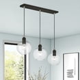 thumbnail image 6 of Livex Lighting - Downtown - 3 Light Sphere Linear Chandelier In Industrial, 6 of 10