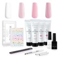 thumbnail image 1 of Makartt Glitter Poly Nail Gel Kit, 4 Color Nail Art Supplies Set with Builder Nail Extension Gel Gift Beauty Sets All-in-One Kit, 1 of 8