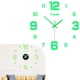 thumbnail image 3 of Reloj de pared 3D DIY Reloj luminoso Reloj de pared con superficie de espejo Tamaño 40 50 cm Relojes decorativos de pared Relojes silenciosos con movimiento sin tictac para el, 3 of 5