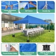 thumbnail image 4 of HOTEEL 10x30 Heavy Duty Canopy Tent, Pop up Canopies with Netting Screened ,Waterproof Ez up Canopy with Sidewalls, Outdoor Instant Party Tent for Backyard,Blue, 4 of 7