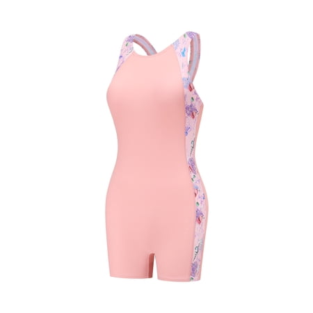 Glisme Bathing Suits For Girls One-Piece Swimsuit Summer Beach Swimwear With Seashell Prints Backless Design Full Coverage Swimsuits Beach Outfit Size 8-9 Years