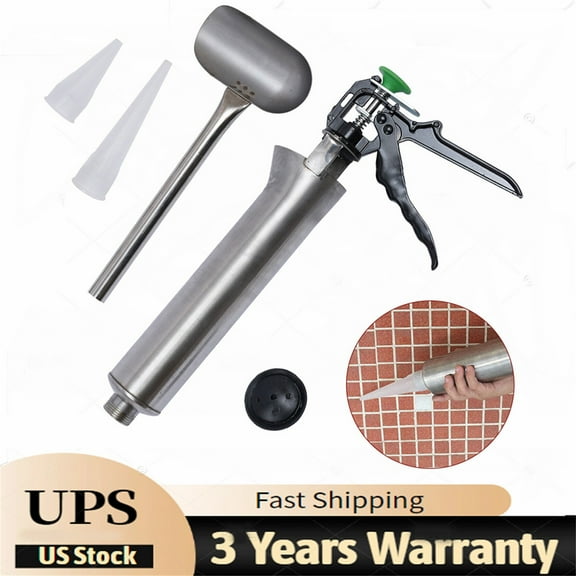 Mortar Pointing Grouting Gun Cement Grout Mortar Caulk Pointing Gun Stainless US