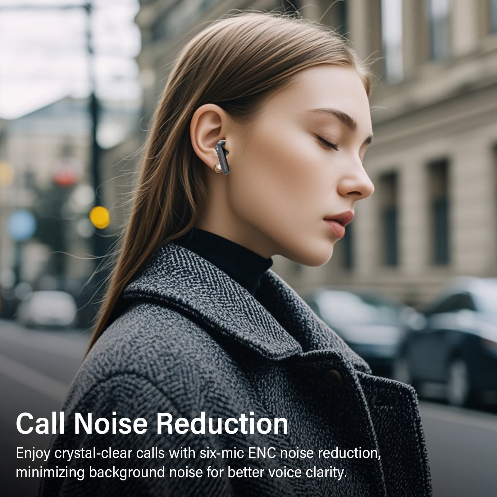 Wireless Earbuds Bluetooth 5.4 Headphone, 48H Deep Bass LED Power Display Earphones with 6 Mic, Clear Call Ear Buds AI Noise Cancelling ,IPX7 Waterproof in-Ear Earbuds for Android IOS