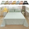 thumbnail image 1 of Sentmoon Pillowcases Solid Color Washed Cottons Bed Sheet and Pillowcase Set Plain Holiday Gift Duvet Sheet Three Piece Set for Sofa Decor and Living Room, 1 of 9