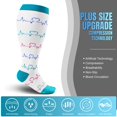 thumbnail image 4 of 3 Pairs Plus Size Copper Compression Socks for Women & Men Circulation 20-30 mmHg - Better Blood Flow, Swelling , Best Support for Medical, Running, Nursing, 4 of 7