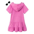 thumbnail image 3 of Girls Swim Cover Up Zip-Up Beach Bathing Suit with Hooded Rufflebutts Swimsuit Girls Girls Swimsuit for Kids 8-9 Years, 3 of 7