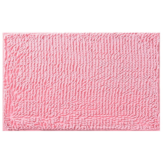 Giyblacko Carpet Door Mats Pink Bathroom Rug Won't Slip Bathroom Mat Soft And Comfortable Furry Durable Thickened Bathroom Rug Machine Washable Reusable