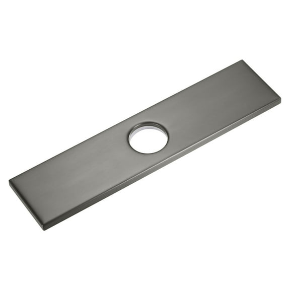 Faucet Deck Plate, 10" Square 304 Stainless Steel Hole Cover Deck Plate Escutcheon for Bathroom/Kitchen Sink Faucet [Gun-black]