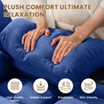 thumbnail image 5 of JMYMRY Soft Fabric Massage Heating Swivel Recliner Chair with USB Port, 4 Storage Pockets & 2 Cup Holders for Living Room,DarkBlue, 5 of 10