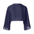 thumbnail image 5 of TGPMGRZ Womens Shrug Chiffon Cardigans Open Front Short Sleeve Bolero for Evening Dressy 2026 Navy Size XXL, 5 of 5