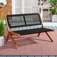 thumbnail image 2 of SAFAVIEH Kobina Outdoor Patio, Bench, Natural/Black, 2 of 11