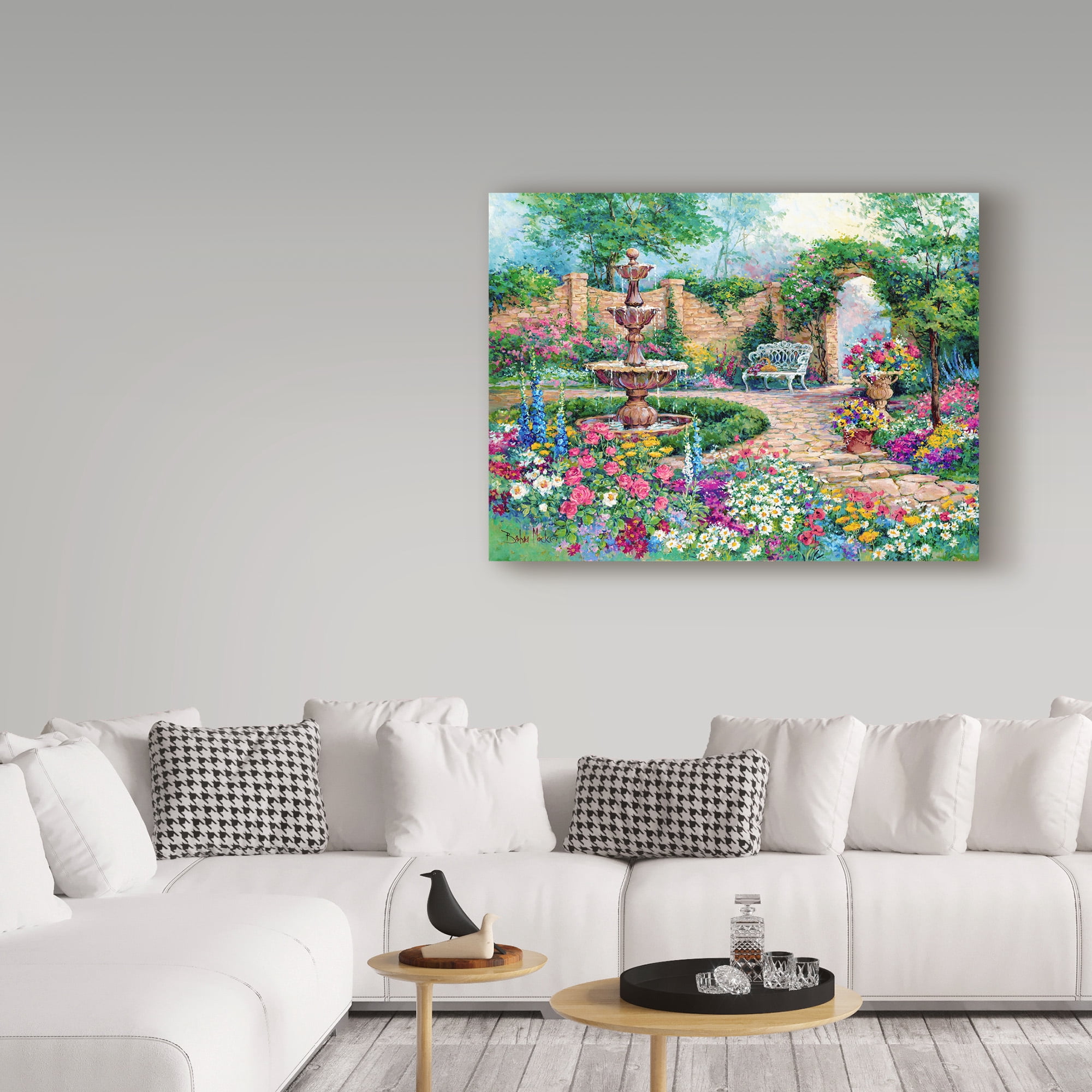 Trademark Fine Art ' Tranquil Garden' Canvas Art by Barbara Mock